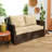 Sunbrella Outdoor Solid Loveseat Pillow and Cushion Set-857073773-857073772