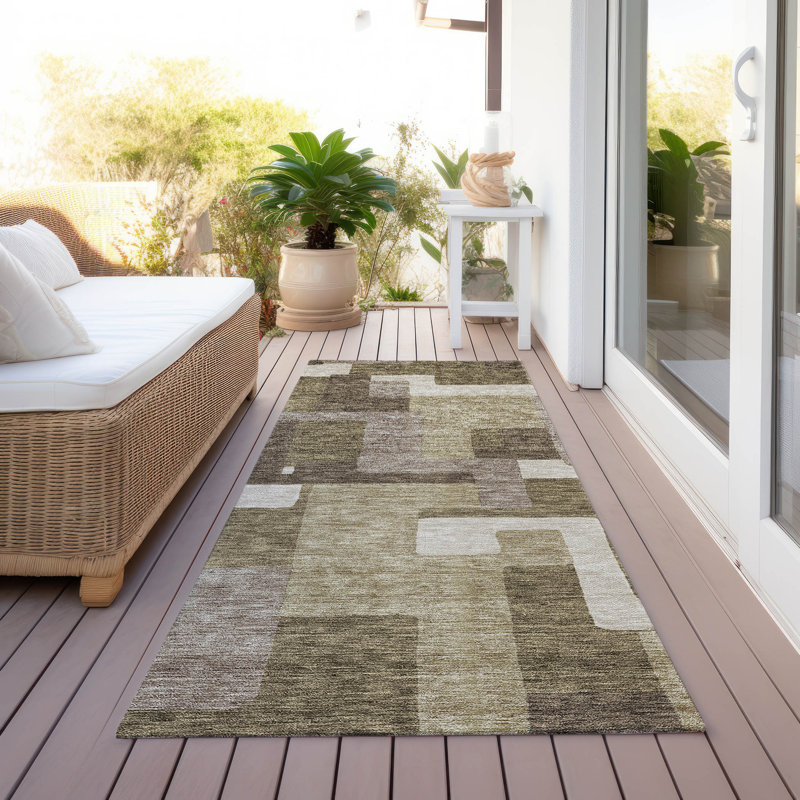 Tapis intérieur / extérieur Neysa, Tapis de couloir 2 pi 3 po x 7 pi 6 po