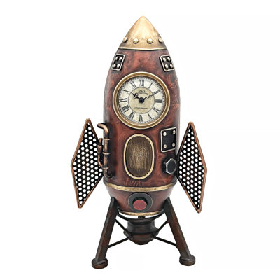 Horloge de table fusée industrielle