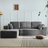 Boneless 96" L-Shaped Cloud Sectional Sofa with Oversized Chaise, Modular 3-Seater Corduroy Couch for Living Room & Bedroom, Deep Seat No Assembly Required-491833091-491833093