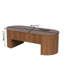 Lift-top Coffee Table With Hidden Storage, Oval Coffee Table With Lift-up Tabletop, Mid-century Modern Style Coffee Table-1849712833