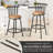 Klyne Swivel Upholstered Counter Stool with Both 24"/29" Legs Shipped for Height Adjustable-279382508