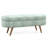 Cyan Oval Storage, Rubber Wood Legs, 43.5"X16"X16", Hand - Made, Function As Footstool Or Seat, Structure, Storage Space , Seat Usage, Benefit-1067959212