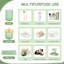 Ensemble d'accessoires de salle de bain verts 4cps avec porte-brosse à dents en coton et plateau de coiffeuse-885134749