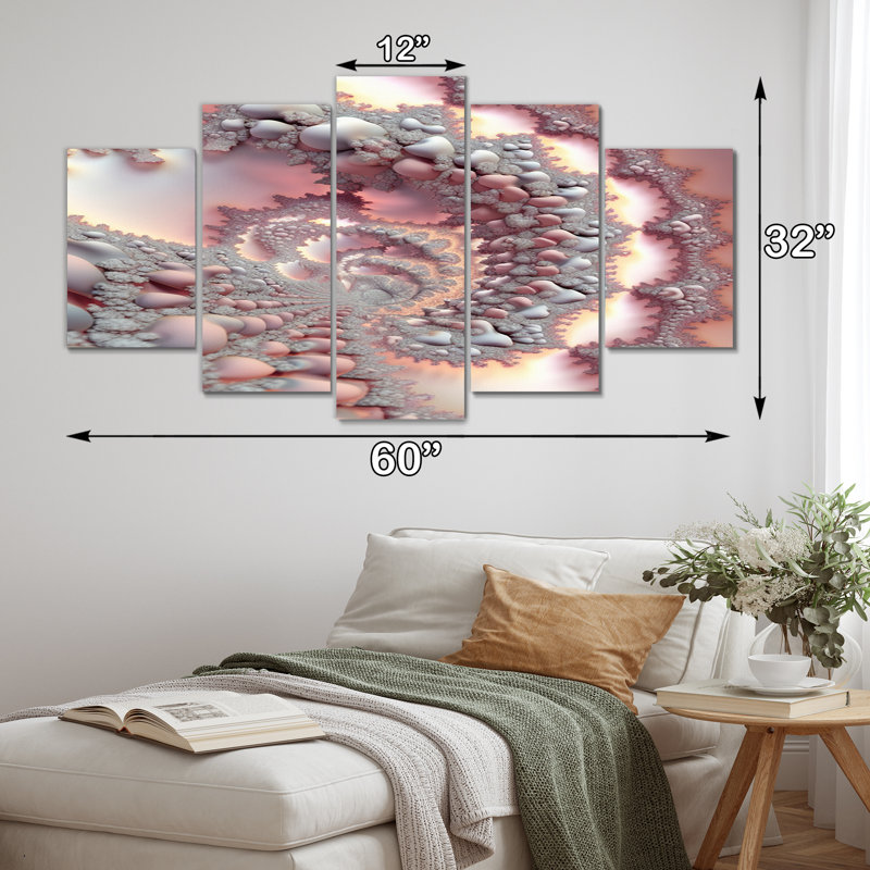 Clarisha - Fractals Wall Art Print - 5 panneaux