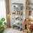 Modern 5-Tier Shelf Display Cabinet Curio Cabinet With Acrylic Flip-Up Door And Metal Handle, Floor Standing Organizer For Home Office And Living Spaces-107203720