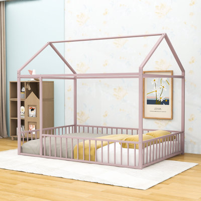 Full Size Play House Bed With Guardrails