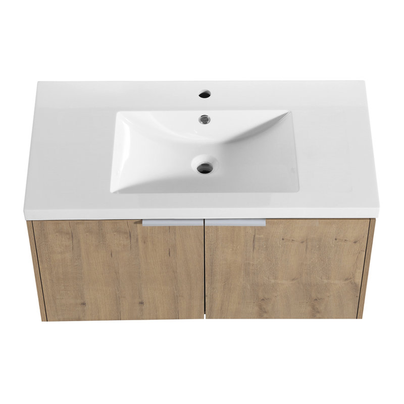 Bonner Floating Bathroom Storage Vanity with Sink