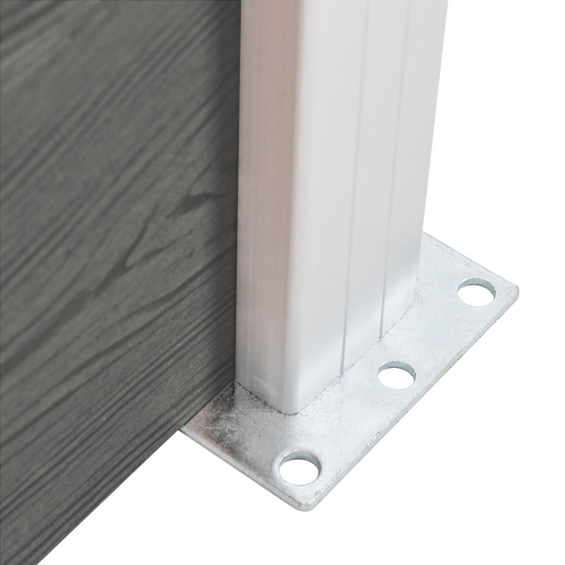 Abreana Garden Fence WPC, Grey, 180cm W x 105cm H
