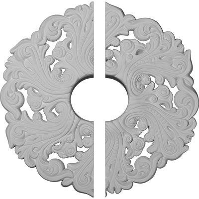 Médaillon de plafond Endurathane Orrington, DE 19 5/8 po x P 4 3/4 po x P 1 3/4 po (convient aux auvents jusqu'à 4 3/4 po), deux pièces, apprêté en usine