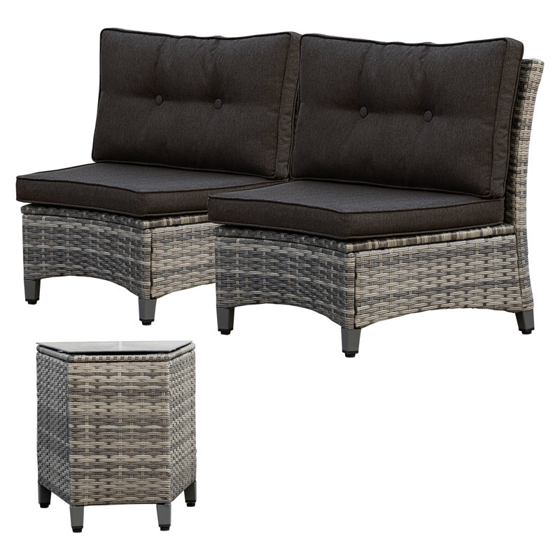 2-Person Single Chairs with Cushions
