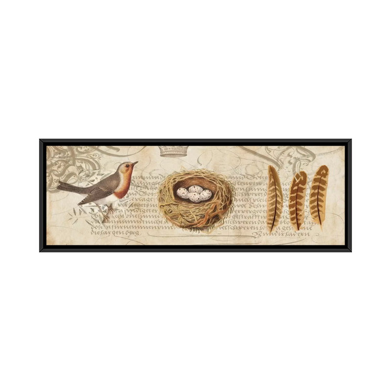 « nesting ii », reproduction d’impression sur toile, H 12 po x l 36 po x P 1,5 po, Cadre noir
