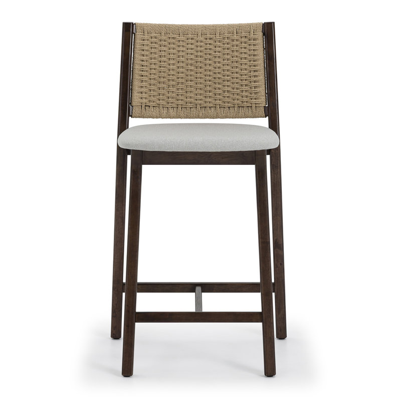 Tabouret de comptoir Edalyn Lume - naturel, Brun