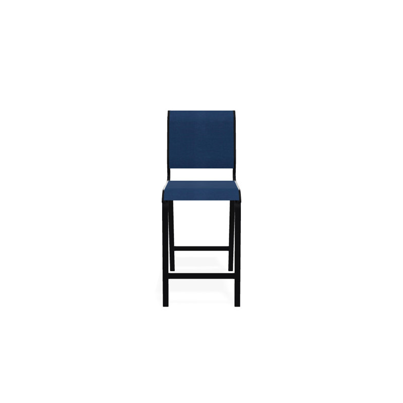 Tabouret de bar 26 po Holna, Cobalt 35D Sunbrella®, Noir texturé
