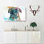A Staffordshire Bull Terrier Dog in Abstract - Wrapped Canvas Painting Print-55301831