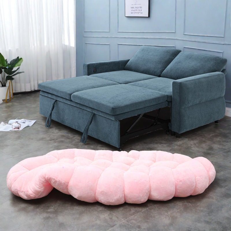 Canapés convertibles, causeuse réglable en chenille pour petite maison