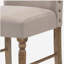 Ensemble de chaises parsons à dossier serré cappuccino et noir (2 pièces)