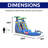HeroKiddo 15 FT Ocean Shark Commercial Grade Water Slide (with Pool and Blower)