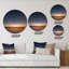 «Tropical Caribbean Island Sunset I», art mural cercle tropical en métal-68854734