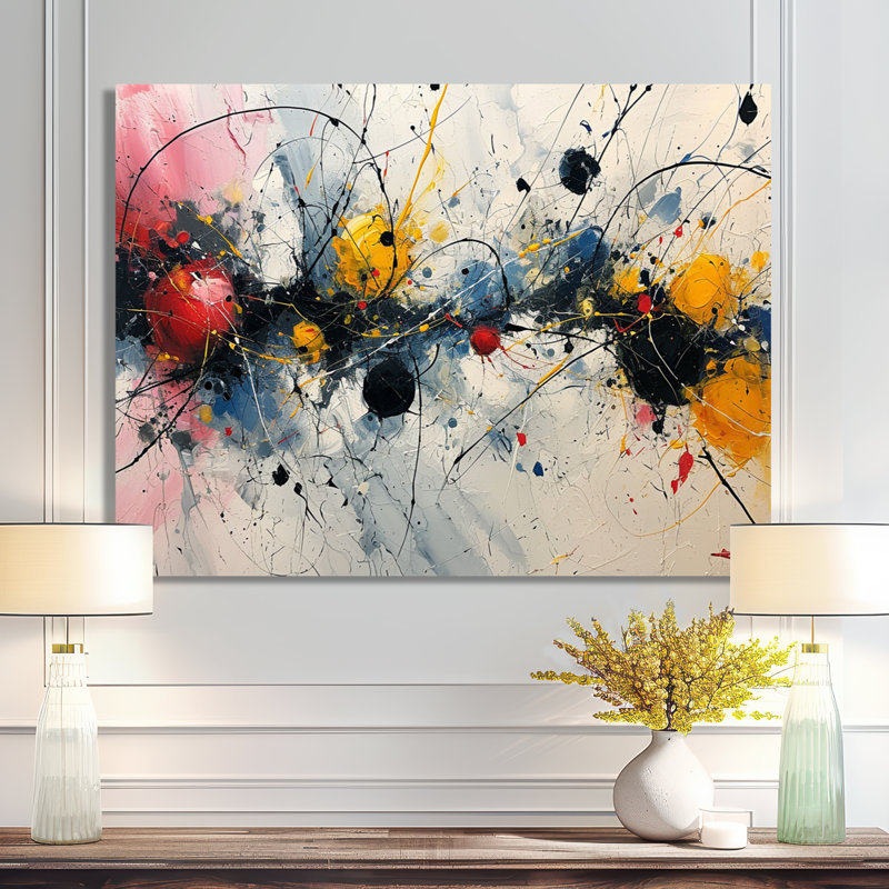 Abstrait, vagues abstraites, peinture, formes modernes abstraites, art mural, H 12 po x l 20 po x P 1 po, Toile tendue