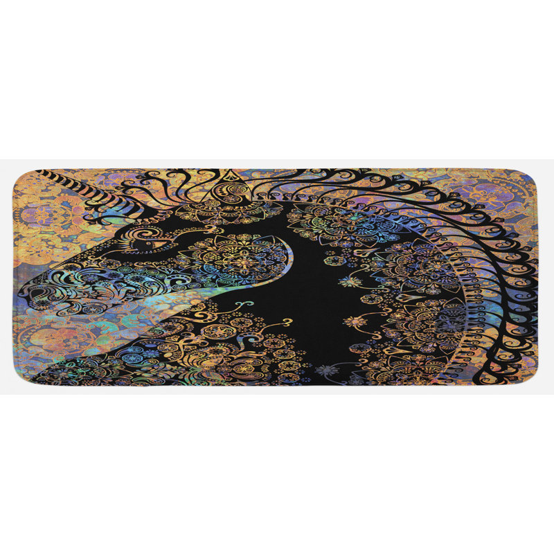 Tapis de cuisine licorne