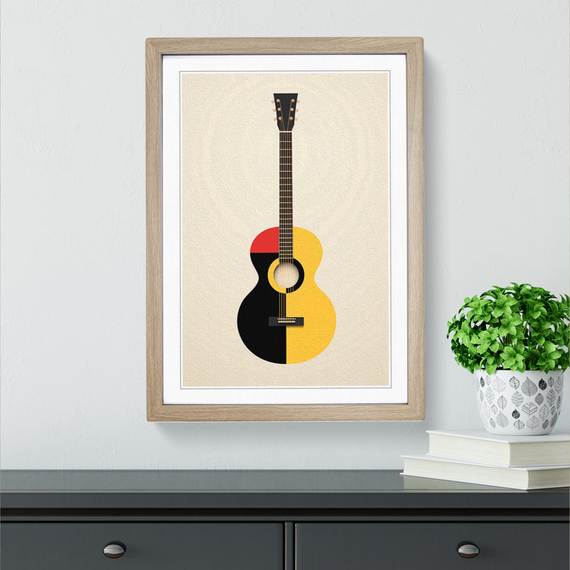 Guitar Minimalism - Framed Print, 46cmH x 34cmW