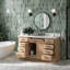 Meuble-lavabo simple en bois massif Tidworth avec plateau en quartz blanc de 1,5 po-1171835465-1151629618