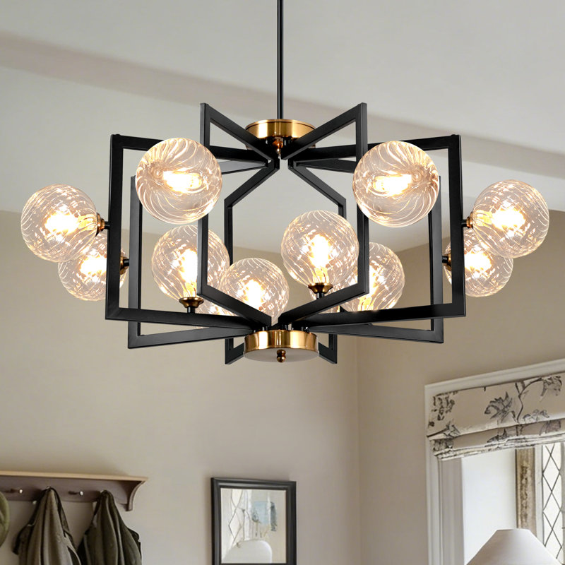 12-Light Sputnik Chandelier Mid Century Modern Chandelier Dining Table Light For Kitchen Dining Room