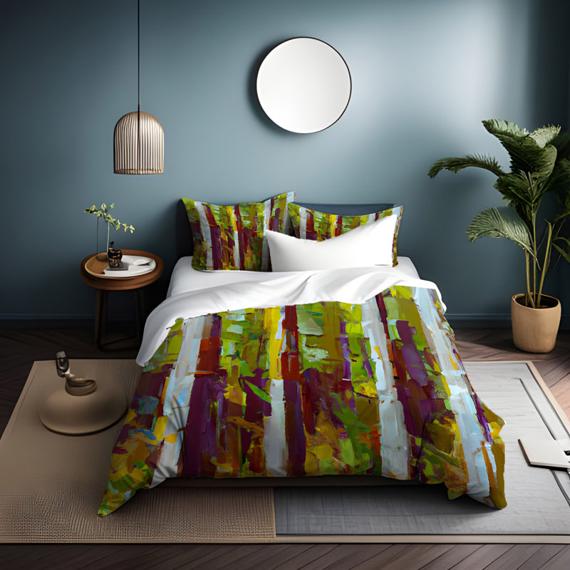 Ensemble de housse de couette, Housse de couette grand + 2 grandes taies décorat