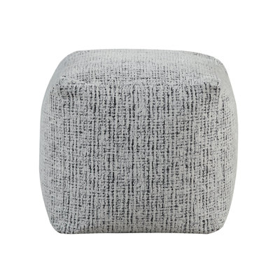 Square Chenille Fabric Pouf, Multi-functional Ottoman Footstool With Non-slip Base-multi + Chenille + Modern