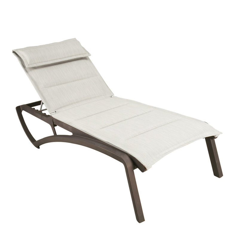 Chaise longue Grosfillex Sunset Comfort, Beige/bronze