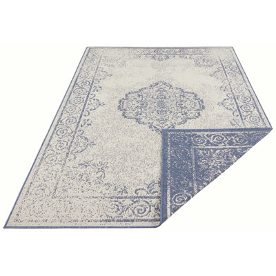Cebu Flatweave Faded Blue Rug