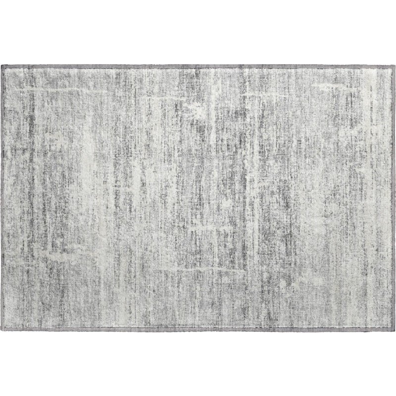 Premium Machine Washable Gerardo Silver Rug, Rectangle 1'8" x 2'6"