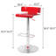 Tabouret réglable rouge et de comptoir - mobilité fonctionnelle moderne et confortable