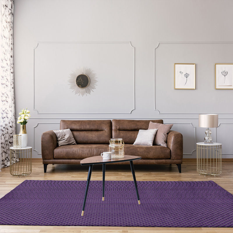 Tapis de zone mauve dégradé à géométrie inverse, Rectangle 8 pi x 10 pi