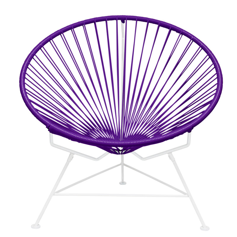 Innit Indoor Handmade Lounge Chair, Purple/White