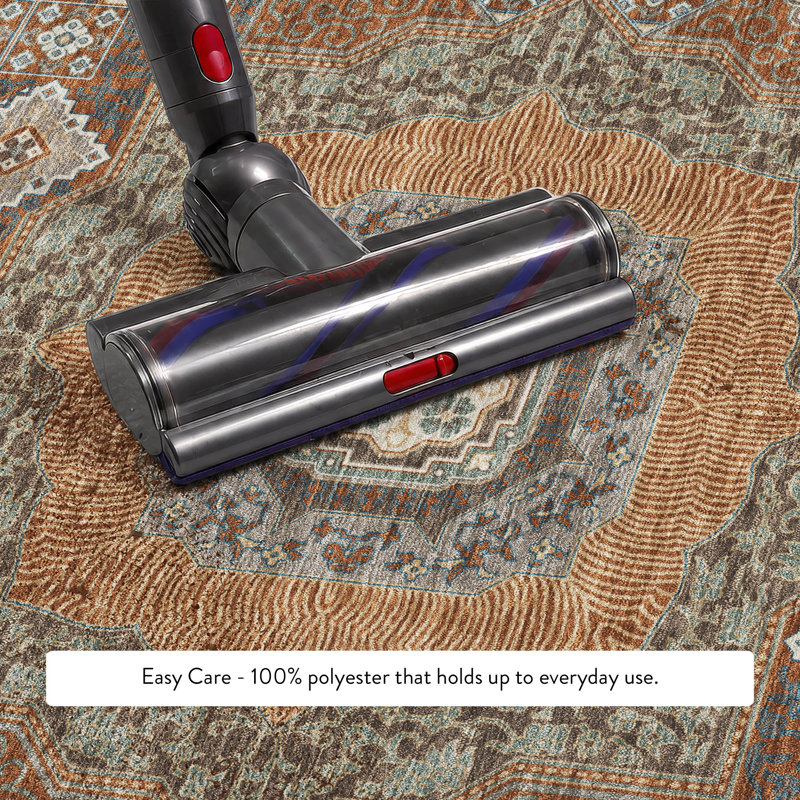 Tapis traditionnel lavable à la machine Premium, Paprika, 1 pi 8 po x 2 pi 6 po