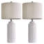 Ensemble de 2 lampes de table en céramique et lampe de table moderne 24,5 po