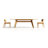 Extendable Solid Wood Solid Wood Top Four Leg Dining Set-1867066746