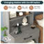 Table de chevet haute de 51,8 po avec station de charge et lumières DEL Manech pour chambre à coucher, gris, Manech-118496025