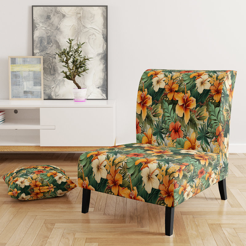 Fauteuil de chambre rembourré Tropical Greens