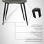 Waroona Contemporary Upholstered Dining Chair with Black Metal Legs-33349757