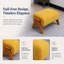 65cm Wide Rectangle Solid Colour Standard Ottoman-744513182