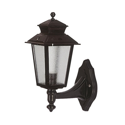 Lampe murale d'extérieur durable, corps en ABS noir, 15,7 po x 7,1 po | Douille E27, 40 W maximum | IP65 résistant aux intempéries, style industriel rétro | Parfait pour les maisons américaines traditionnelles et les espaces extérieurs