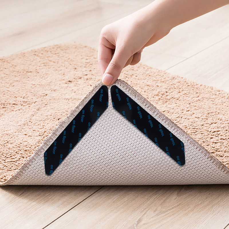40 autocollants anti-dérapants parallélogramme de 1,2 pouce * 7 pouces pour 40 tapis pour toutes sortes de tapis