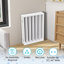 Clôture pour chien en bois blanc, PE, PP, 1 ensemble, pliable, portable, sécuritaire et sécuritaire