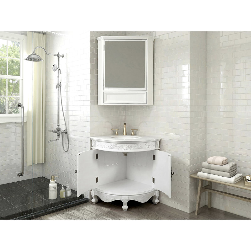 Ensemble de meuble-lavabo simple 24 po Skelton, Blanc