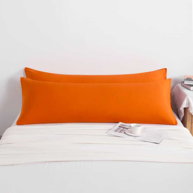 2PC Hypoallergenic Microfiber body pillowcase, Orange