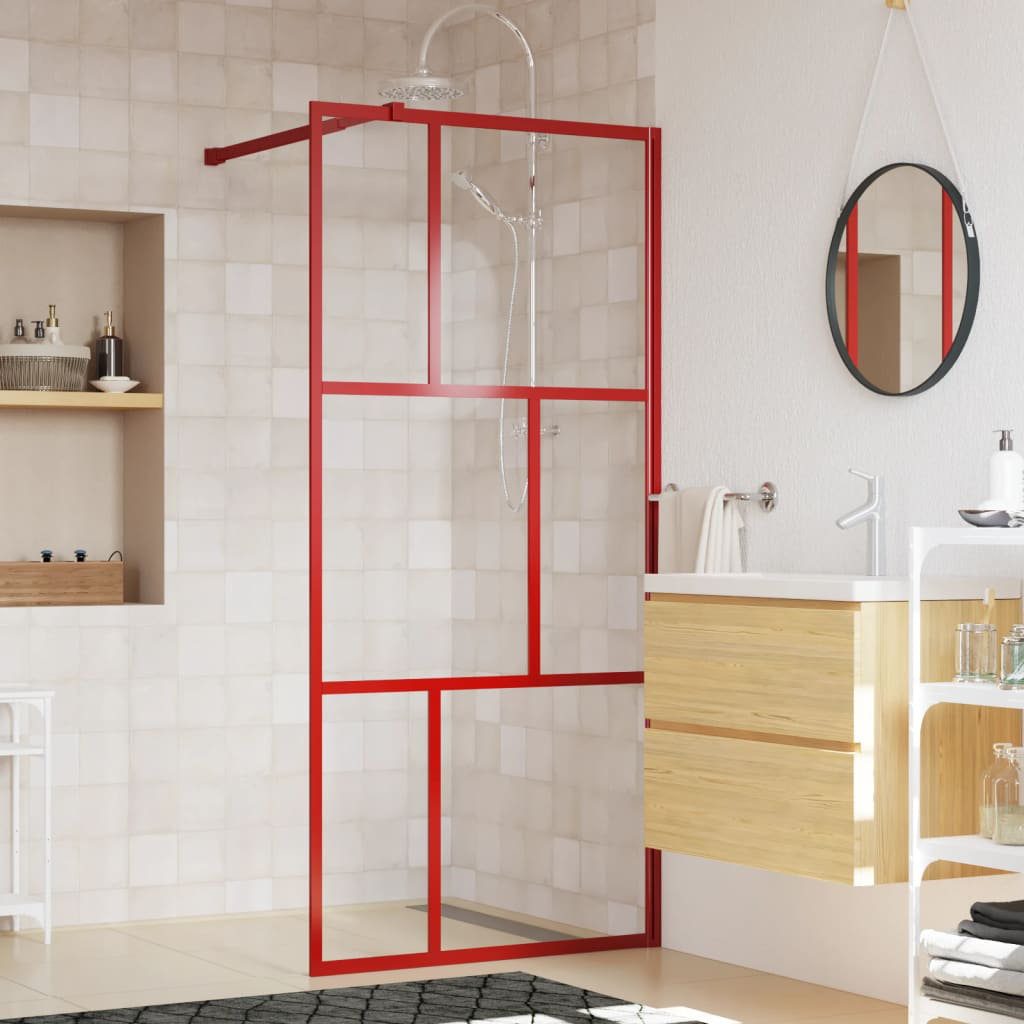 Vidaxl Walk-In Shower Wall With Clear ESG Glass Gold 80X195 Cm