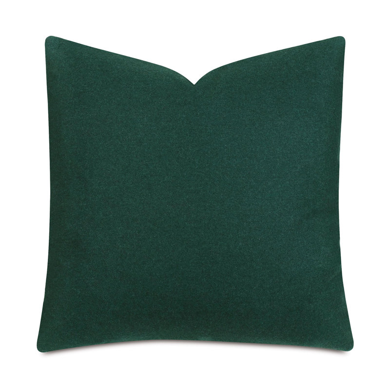 Heathered Wool Wool Square Pillow Cover & Insert, Forest